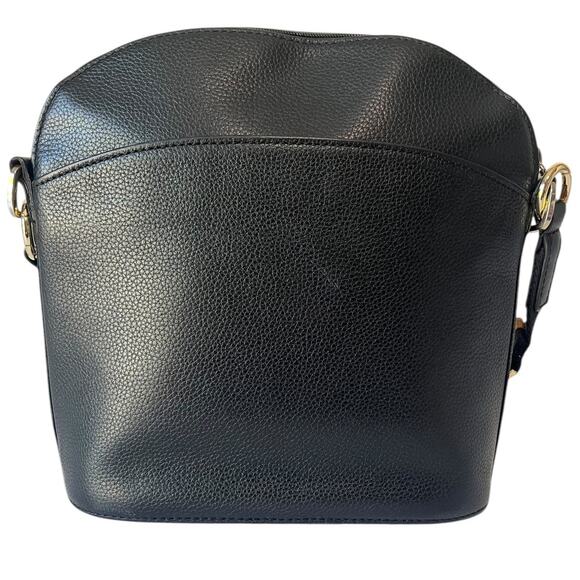 Longchamp Vintage Le Foulonné Black Leather Crossbody Bag Y2K 2000s Era France - Picture 5 of 10